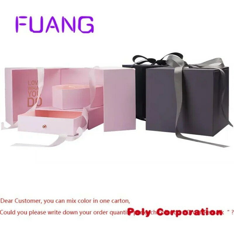 Caixa de Presente Cubo Mágico Caixa de Flor Dupla Criativa Caixa de Embalagem surpresa para Pequenas Empresas, Personalizado