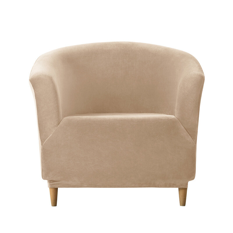 Lazer clube de veludo banheira poltronas cadeira cobre estiramento sofá slipcover removível sofá capa barra contador cor sólida
