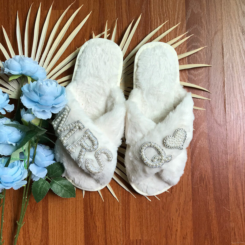 Zapatillas mullidas personalizadas para mujer, zapatos de novia para el día de la boda, zapatos de despedida de soltera