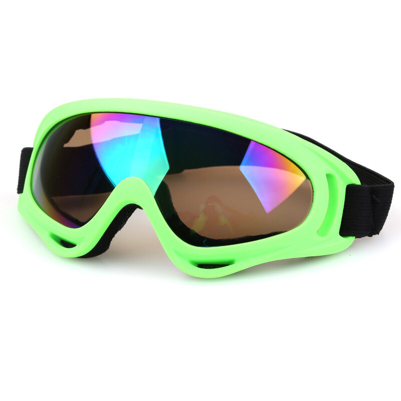 다채로운 프레임 멀티 컬러 스키 안경 X400 자외선 방지 및 방풍 스포츠 스키 안경 스노우 고글