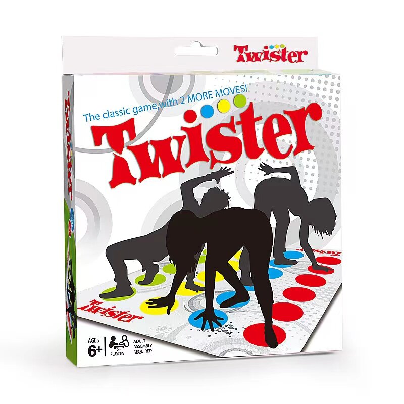 Permainan Twister permainan Multiplayer permainan tikar besar Jumbled lebih banyak warna keluarga, permainan pesta anak kompatibel dengan Alexa