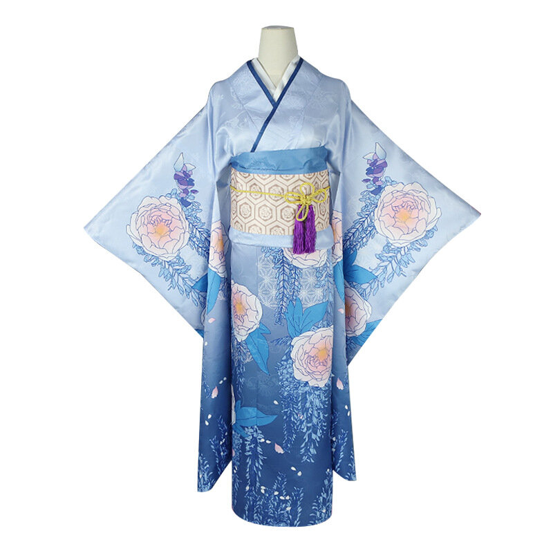 Anime meine glückliche Ehe Saimori Miyo Cosplay Kostüm japanischen Kimono rosa blau Kleid Outfit Frau Kawaii Halloween Anzug