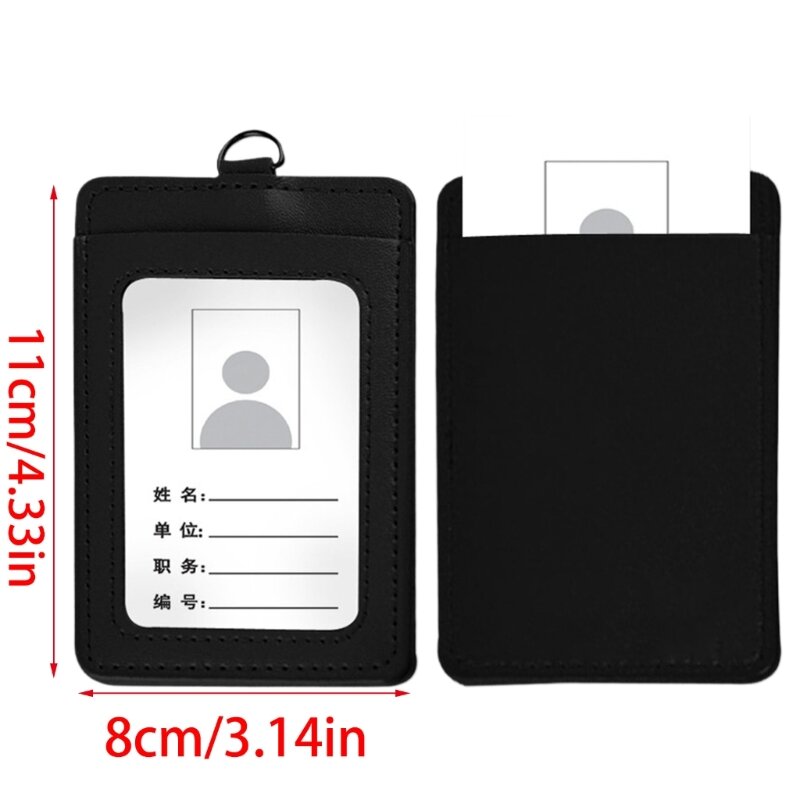 PU Leather Card Sleeve for Work Cards Business Cards Storage