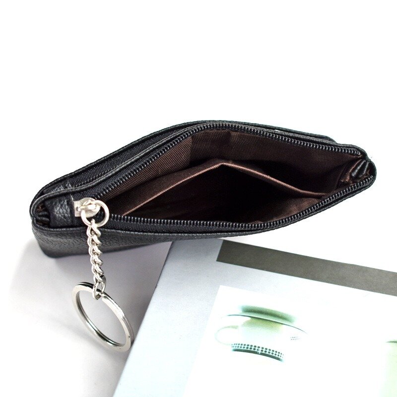 Bolsas de moeda de superfície macia para mulheres, carteira de couro PU, mini cartão bancário chave, nova moda pequena, atacado