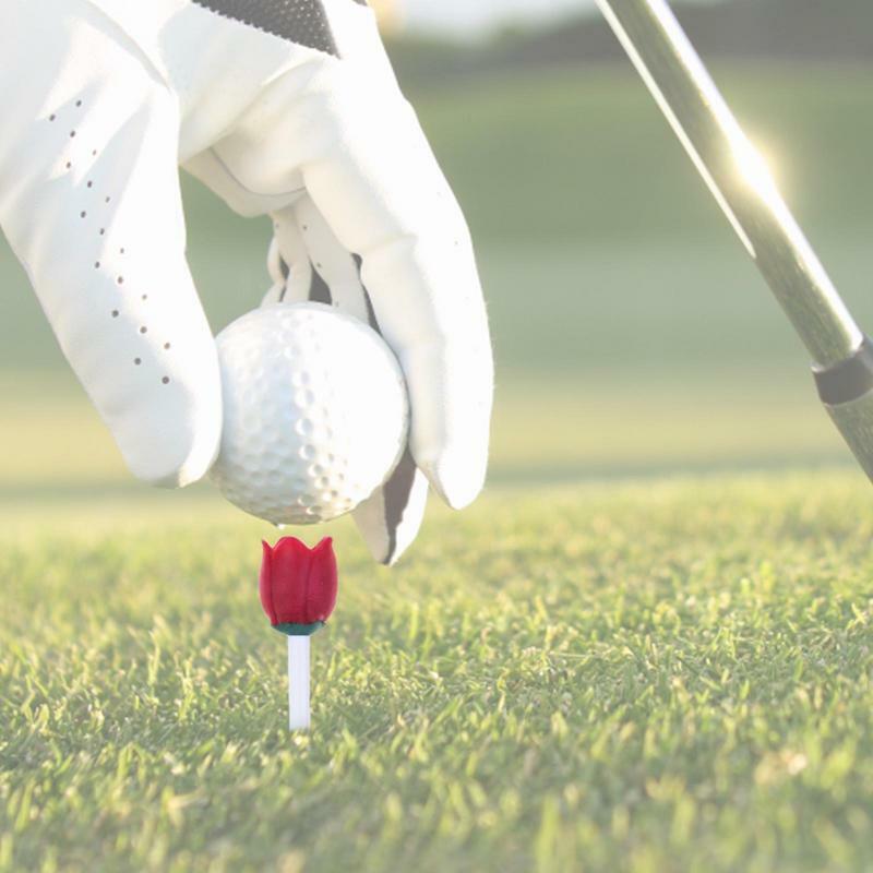 Резиновые для гольфа тройники для гольфа, перерабатываемые тройники для гольфа с цветочным дизайном, высокие тройники для гольфа, уменьшающие боковое вращение и трение