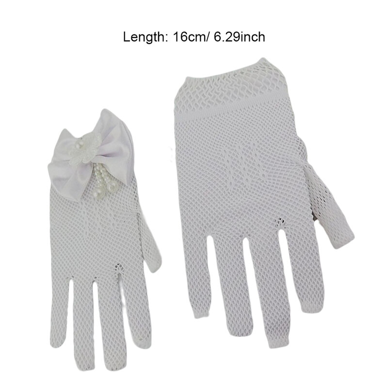 Dziewczęce rękawiczki ślubne rękawiczki z ręcznym rękawem akcesoria uroczyste