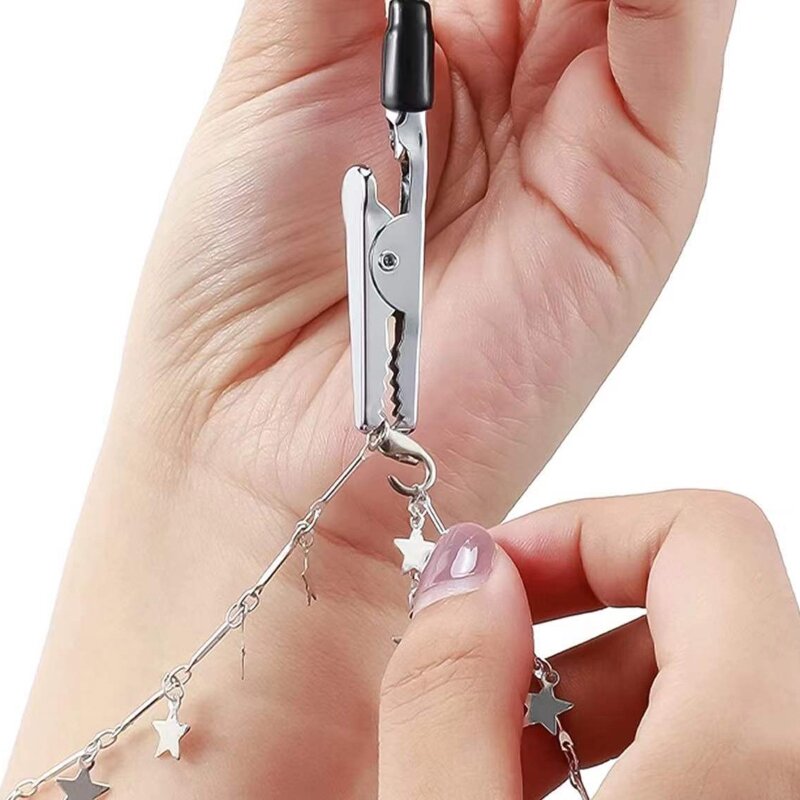 Outils d'aide au fermoir de bracelet en métal, outil d'aide à la fixation de bijoux, bracelet