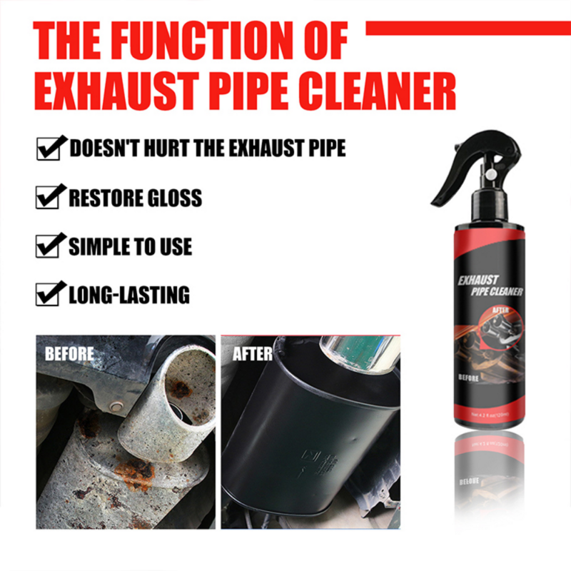 Kit Multi-Purpose Exhaust Pipe Cleaner, Spray Derusting Metal, Removedor de Ferrugem, Manutenção de Carro e Motocicleta, 30 ml, 120ml