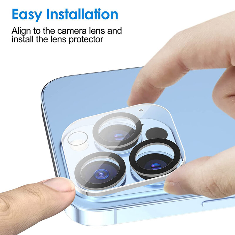4 pces aplicáveis para o iphone 14 tudo-em-um conjunto de filme de lente transparente à prova de queda hd lente do telefone móvel película protetora