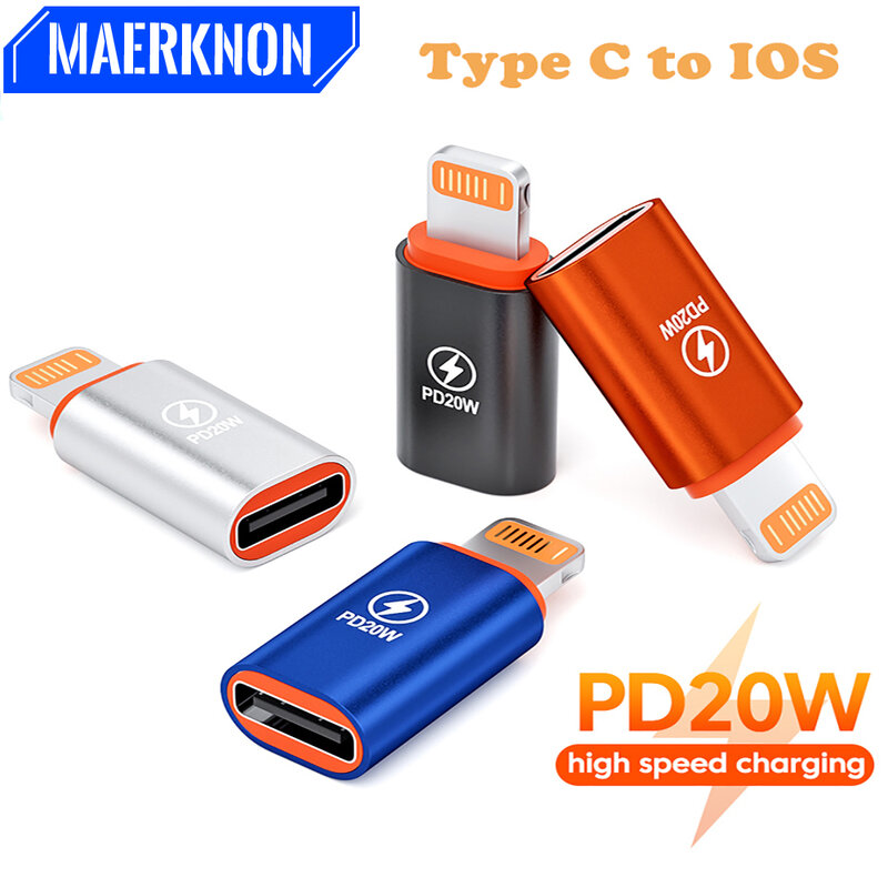 Adaptador de datos PD 20W USB C a Lightning tipo C hembra a IOS macho OTG convertidor para IPhone 14 Pro Max ipad adaptador de carga rápida PD