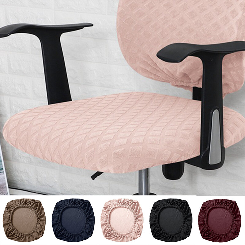 Spandex Elastic Office Chair Cover, Jacquard Seat Covers, Abacaxi Malha, Fleece Slipcover, Computer Seat Protector