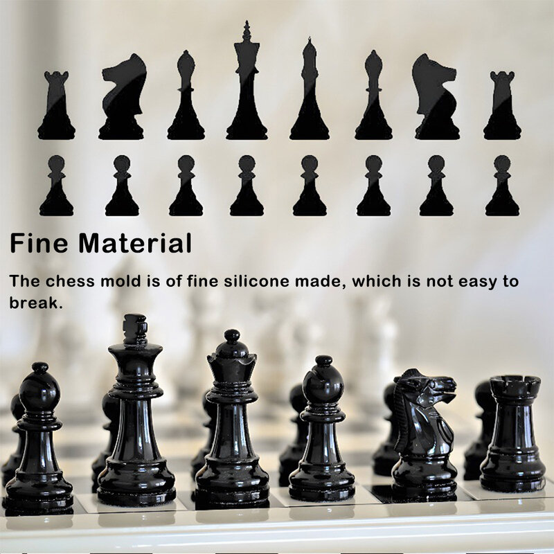 Molde de ajedrez Flexible, accesorios de molde de estilo Simple, reemplazo de bricolaje