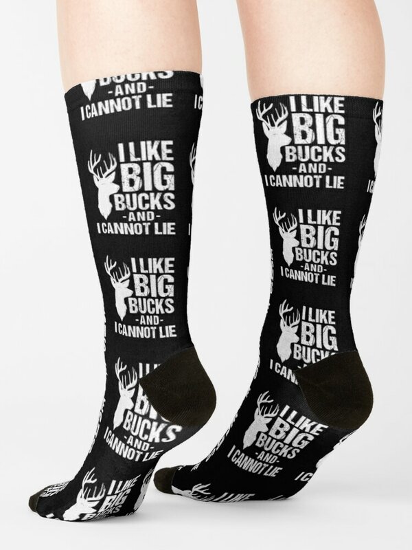 I like Big Bucks funny hunting gift for Deer hunters Socks fashionable Christmas Men Socks Women's