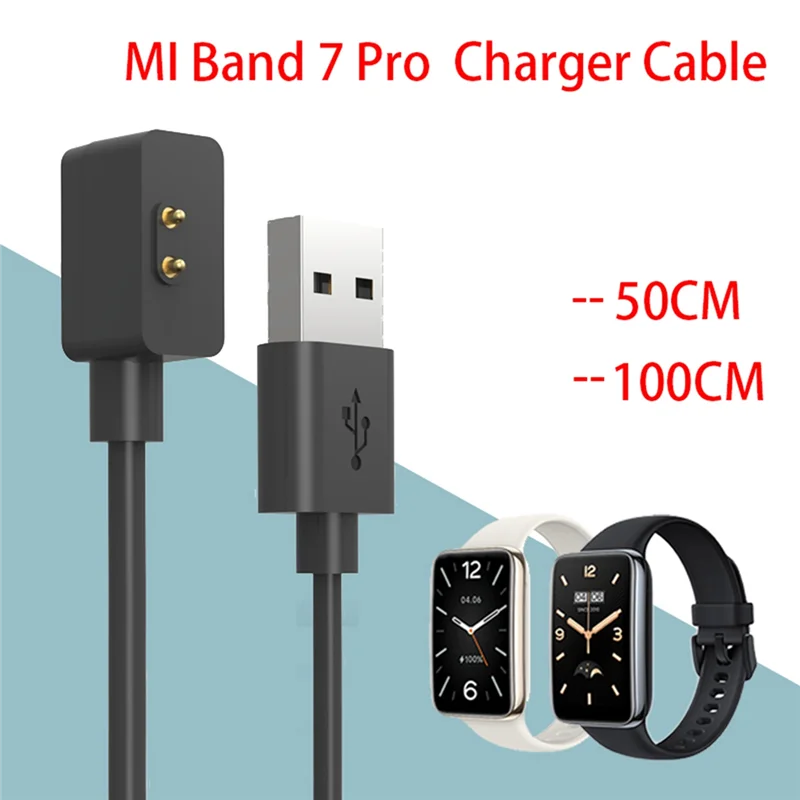 Kabel pengisi daya Mi Band 7 Pro, kabel pengisi daya USB untuk Xiaomi 7 Pro (50Cm)