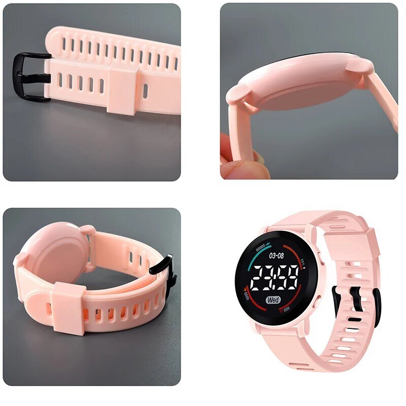 LED cyfrowe zegarki dla dzieci Luminous wodoodporny Sport zegarek dla dzieci pasek silikonowy elektroniczny zegarek na rękę dla chłopców Gril reloj niño