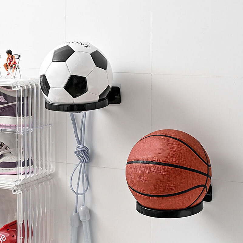 Estante de exhibición de pelota con rotación de 90 grados, soporte de exhibición de baloncesto, voleibol, fútbol en la pared, 1 unidad