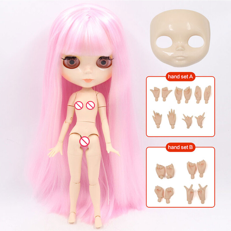 氷dbs-ブライス共同体の人形、白光沢のある顔とつや消し、bjdおもちゃ余分な手、abパネル、1/6 diyファッション、30センチメートル