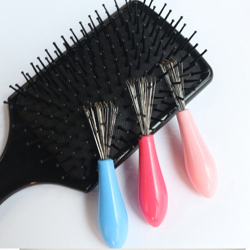 Comb Hair Brush Cleaner Plastic Handle Cleaning Brush Remover Embedded Beauty Tools Cleaning Products Cleaning Supplies