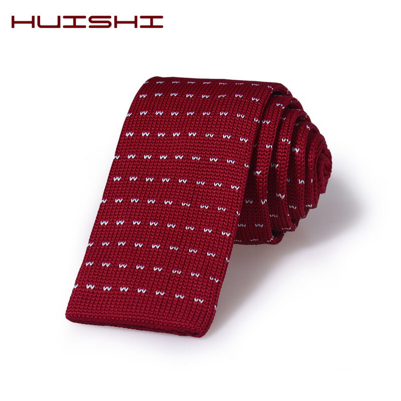 Slim Knitted Ties For Men Solid Black Knitted Neckties For Wedding Party Winter Tie Fashion Mens Bussiness Cravatas For Shirts