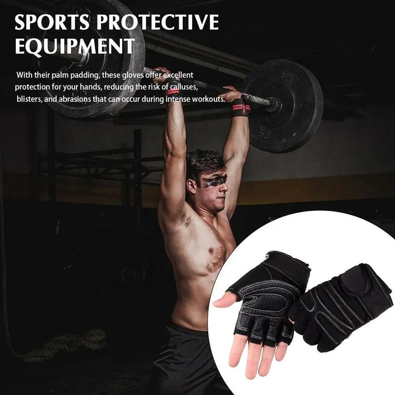Fitness Exercise Wrist Guard Training Bicycle Anti-skid Half Finger Fitness Exercise Protective Gloves Shockproof C5C0