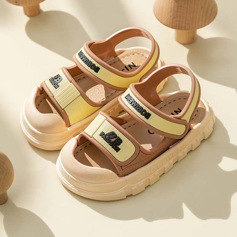 Sandal bayi mode terbaru 2024 sandal anak laki-laki perempuan sepatu Botton lembut jalan pertama sepatu bayi musim panas