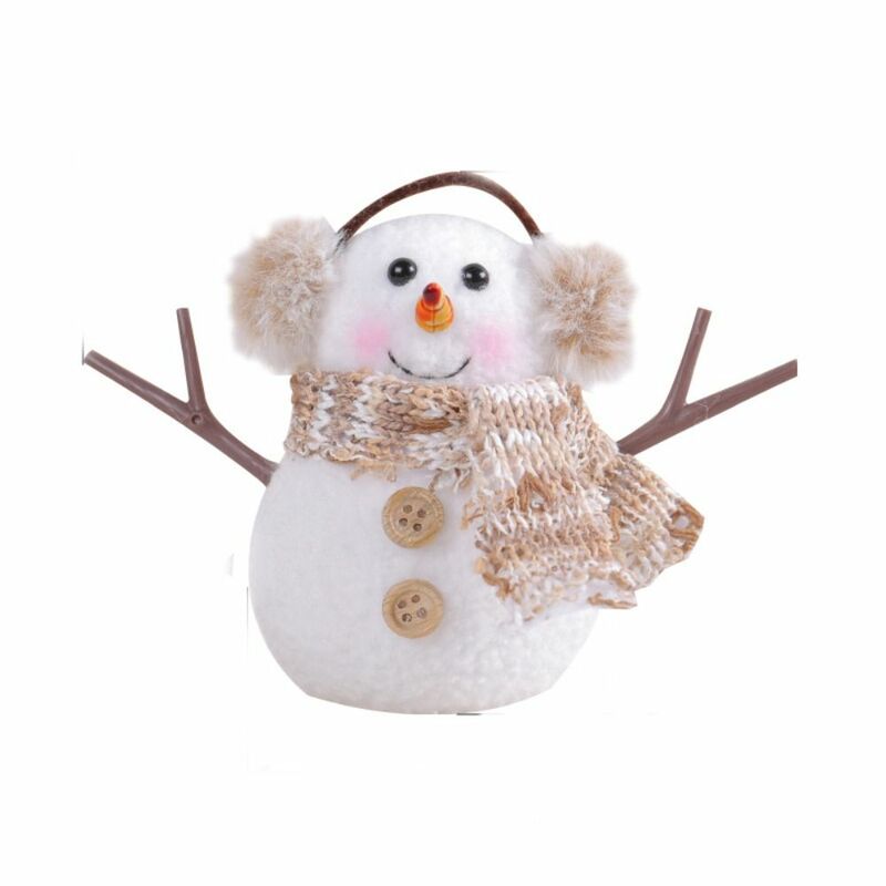 Bufanda a rayas a cuadros, muñeco de nieve, alce, juguete brillante, Papá Noel, lámpara de muñeco de nieve iluminada con luces