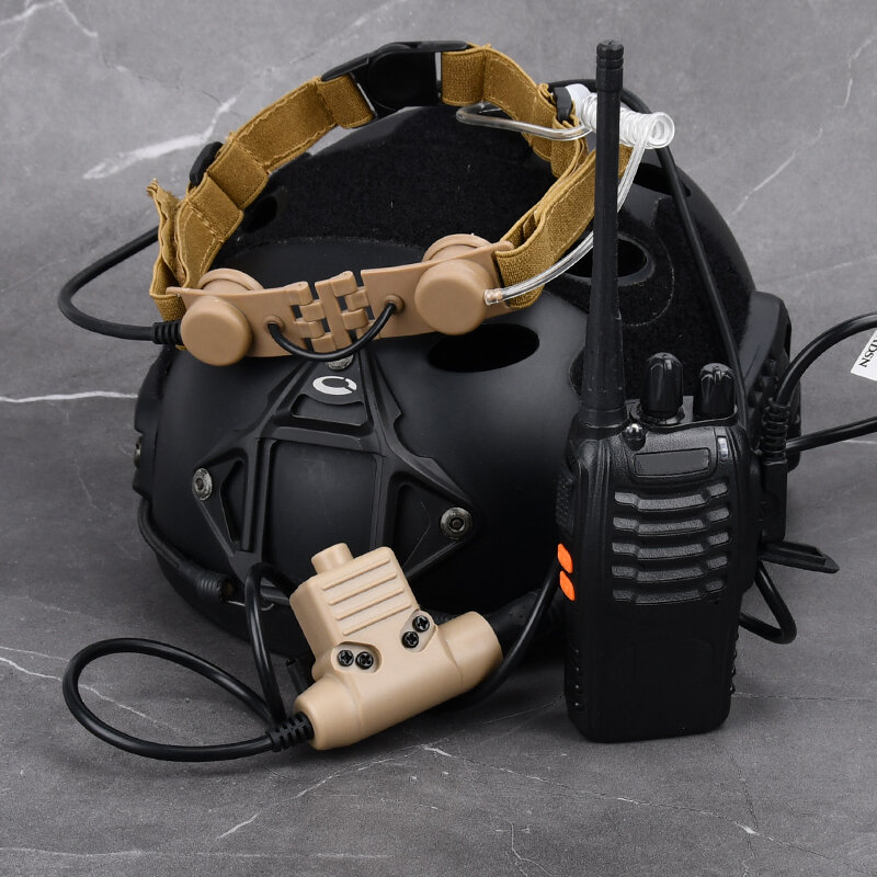 WADSN-Micrófono de garganta táctico para Kenwood BaoFeng, auriculares UV-5R UV-5X, Eaphone Laryngeal, Walkie Earpiece Radio U94 P