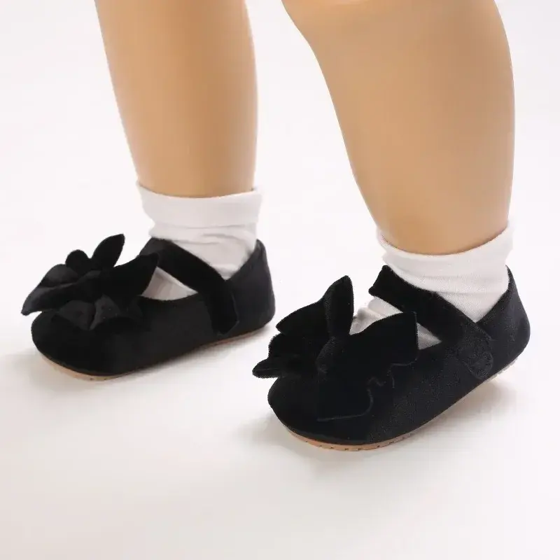 Демисезонная фланелевая обувь для новорожденных принцесс для маленьких девочек