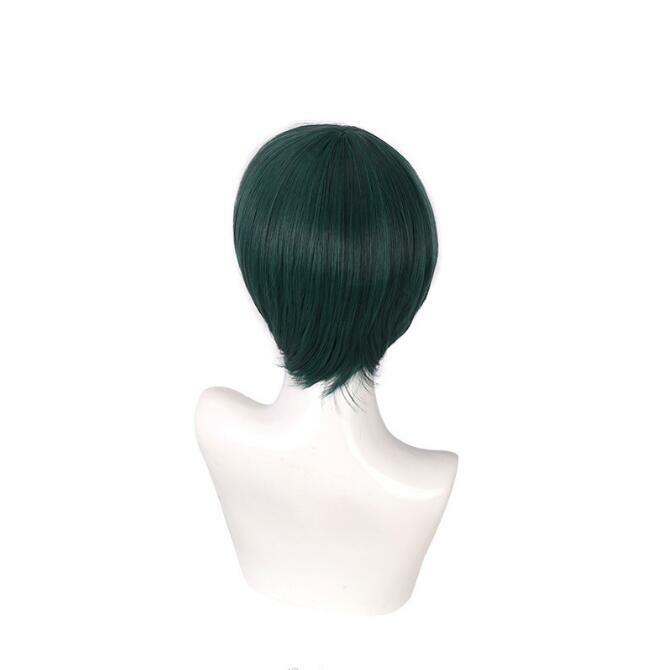 Rin Itoshi Cosplay Wig Fiber synthetic wig Anime BLUE LOCK Cosplay dark dark green short hair