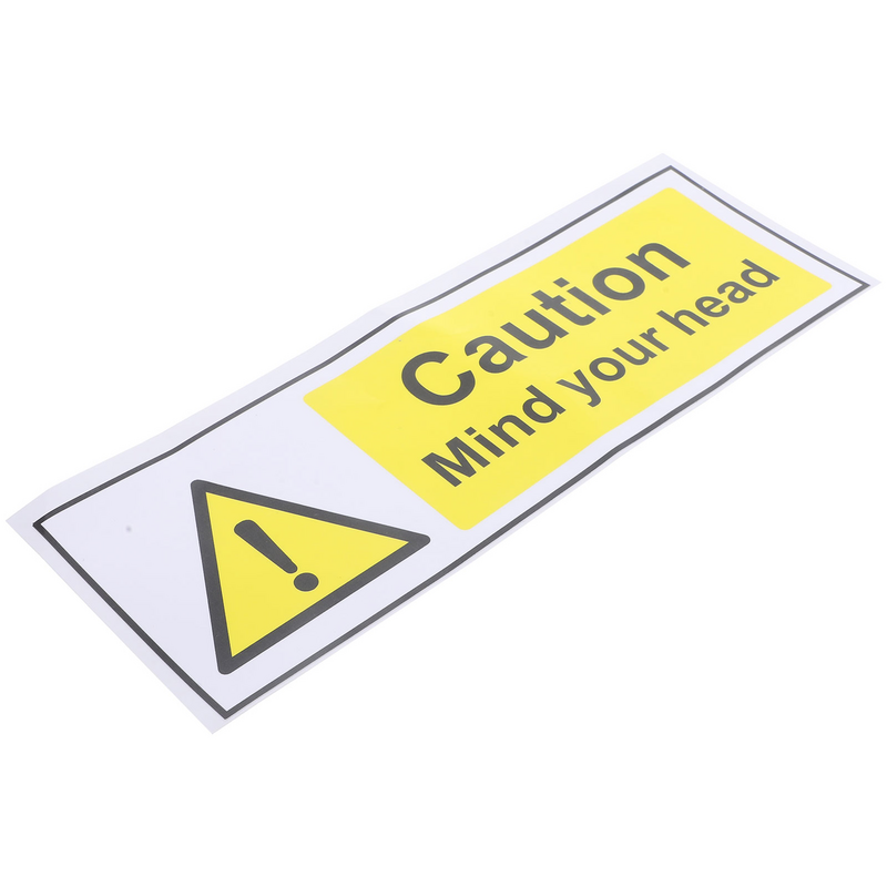 Guochuan Safety English Logo Labels Warning Sign Labels Mind Your Head Adhesive Pp Label