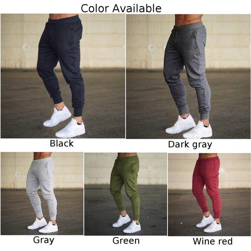 Active Sweatpants for Men  Elastic Waist Joggers Pants  Solid Color  Lightweight and Breathable  Suitable for All Seasons