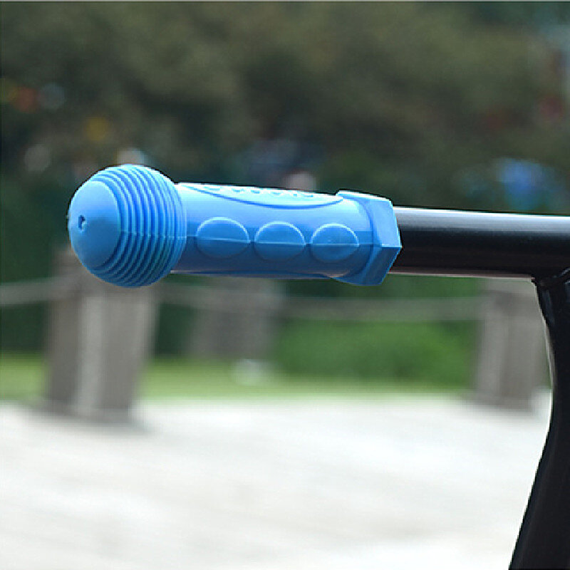 Empuñaduras de goma para manillar de bicicleta, cubierta antideslizante para bicicleta, triciclo, monopatín, Scooter para niños, azul y rojo, 1 par