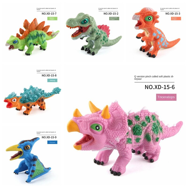 Modèle de dinosaure en caoutchouc souple, jouet de dessin animé Vorannosaurus, son de compression, éducation précoce