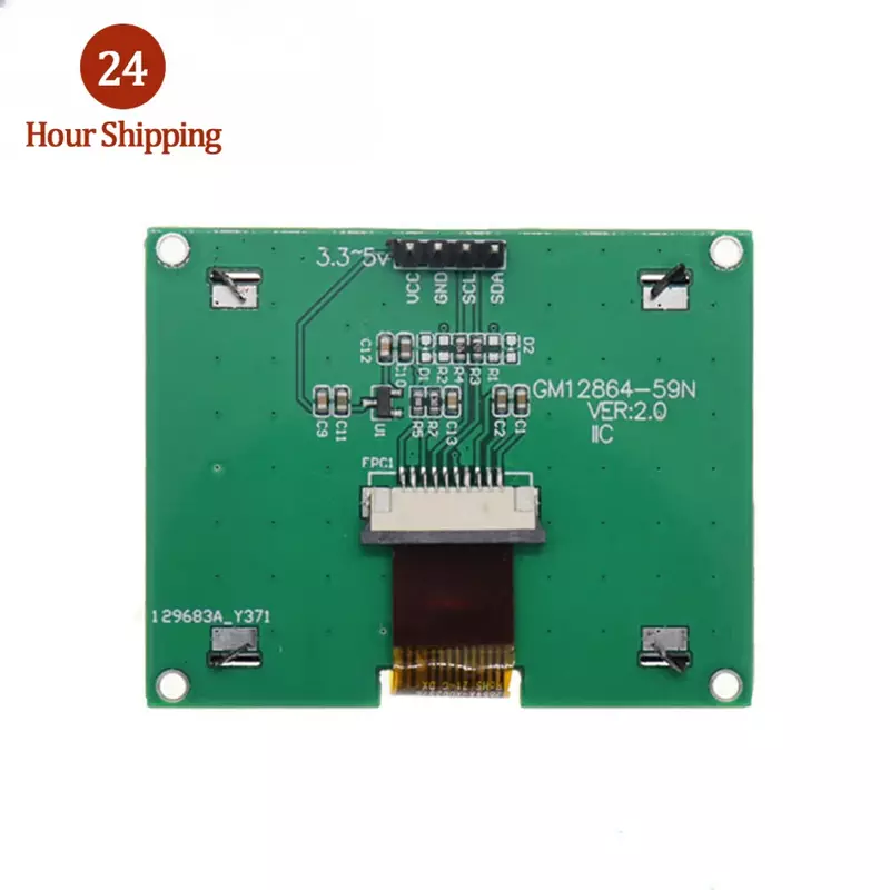 12864 IIC 4P LCD Module 12864-59N I2C ST7567S COG Graphic Display Screen Board LCM Panel 128x64 Dot Matrix Screen for Arduino
