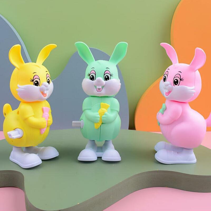 1 stücke Frühling Uhrwerk Hase Spielzeug Mini Kaninchen zurückziehen springen gehen Wind up Kaninchen Spielzeug für Kinder Kinder Jungen pädagogische d6z9