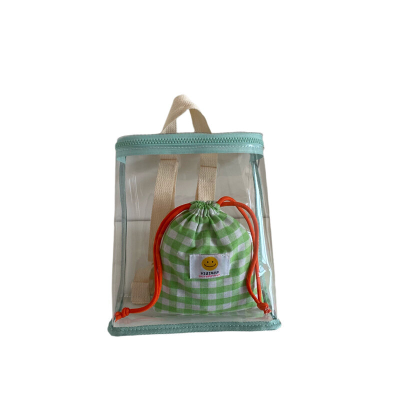 Mochila transparente para meninos e meninas, sacos de viagem, bolsa de praia, sacos de classe para crianças, mochila para o verão