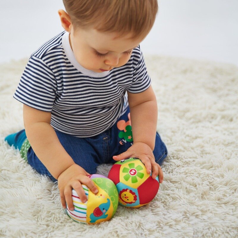 Bolas sensoriales de tela suave para bebé, juguetes sensoriales de agarre de mano, sonajeros de bebé infantil, juguete de felpa para gatear para bebés recién nacidos, 6, 12M