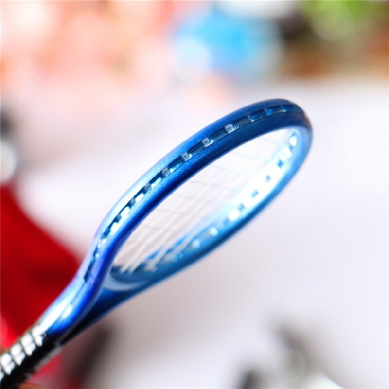 인형 집 테니스 라켓 및 공 세트 미니 시뮬레이션 스포츠 장비 야외 유아 신생아 사진 소품 키트 P31B