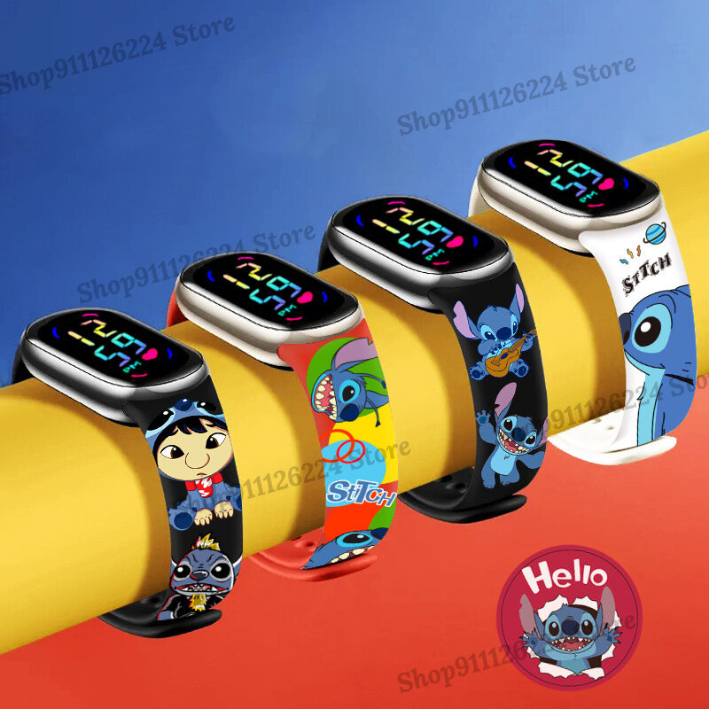 Stitch bambini orologi ragazze impermeabile Sport Touch Screen orologio per le donne impermeabile orologio digitale braccialetto regali squisiti