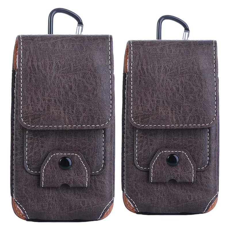 Mobile Phone Hook Hoop Holster Multifunctiona Flip Pockets Wallet Pouch Belt Clip Holster Bum Bag Leather Phone Case Waist Bag