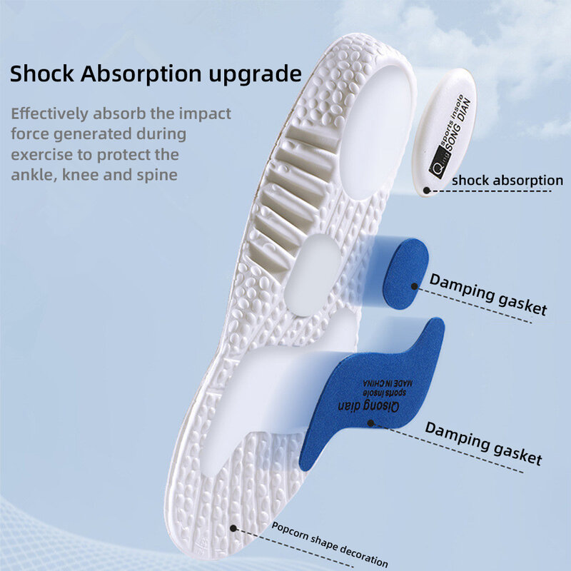 EVA Insoles for Shoes Sole Shock Absorption Deodorant Breathable Cushion Running Insoles for Feet Man Women Orthopedic Insoles