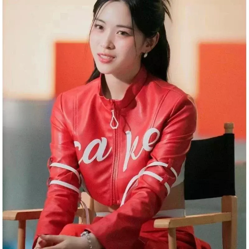 Pakaian kostum dansa Jazz grup gadis Kpop jaket ritsleting merah seksi pakaian pertunjukan celana kaki lebar lurus pakaian panggung Korea