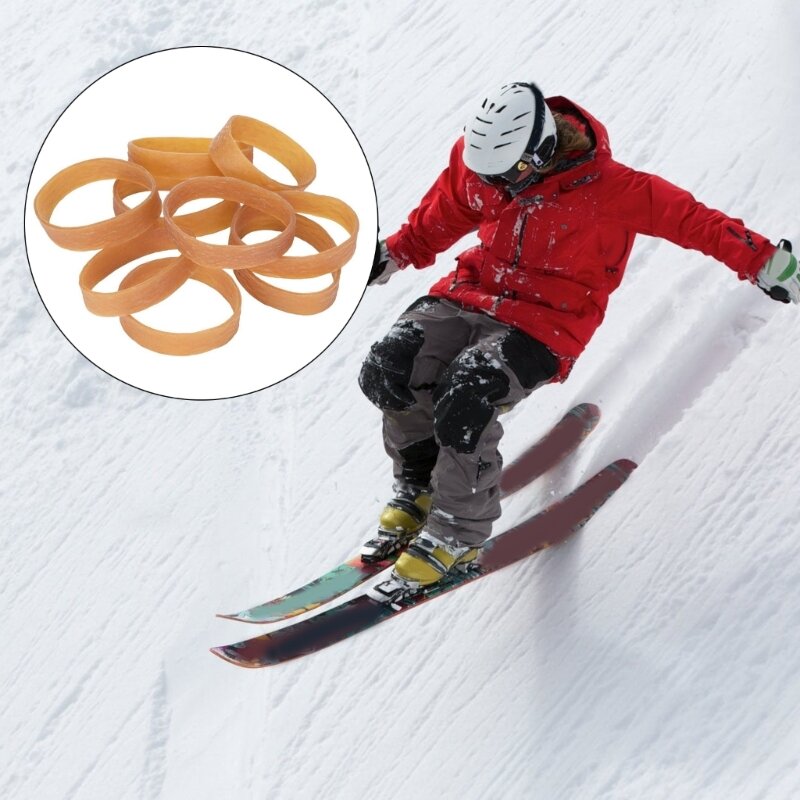 20/50 pçs faixas borracha borracha esqui faixas freio esqui conjunto retentores snowboard