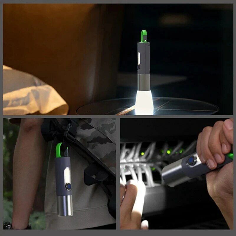 Linterna LED recargable de alto lúmenes, de 4 modos reflector de luz, adecuado para acampar al aire libre