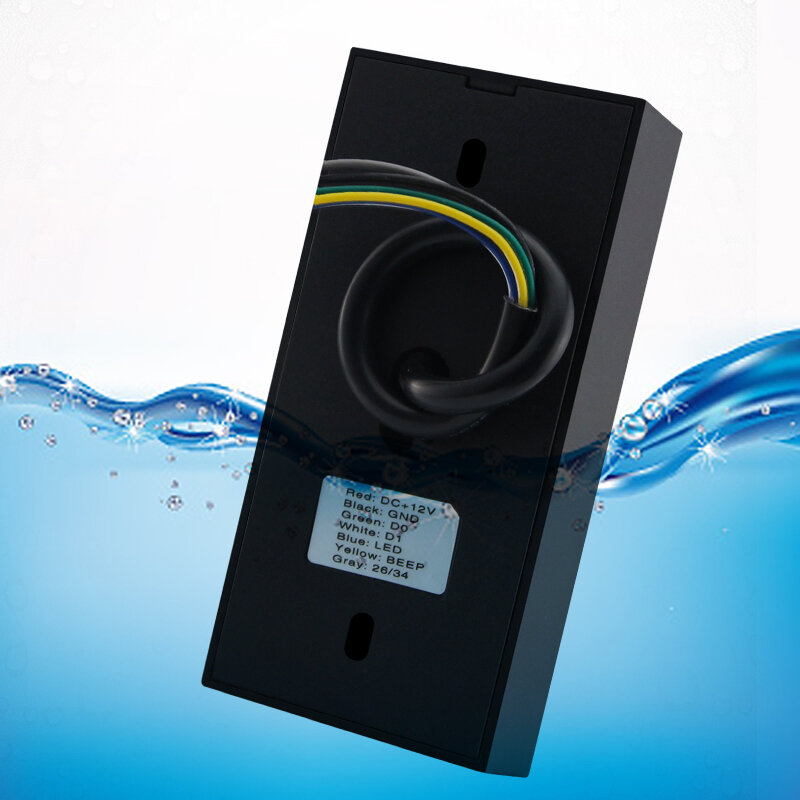 Кардридер для контроля доступа ID/IC, формат WG26/34, двухцветный фонарь, наружный водонепроницаемый кардридер системы контроля доступа