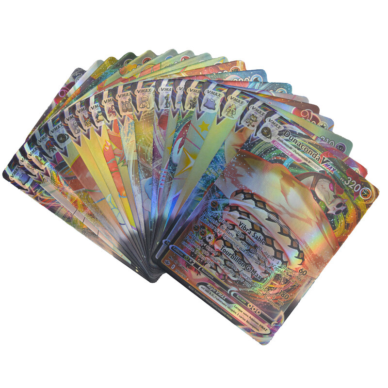Carte Pokemon Francaise 99Pcs Vmax 1Pcs Lylia Cards Letter Rainbow Shiny Holographic Gigamax Angoliath Evoli Charizard Kid Gift
