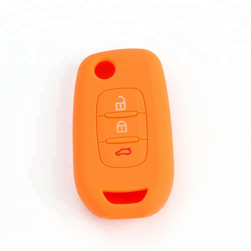 RYHX sarung kunci Fob desain keren kunci mobil silikon tas Jarak Jauh kunci karet pelindung untuk Koleos