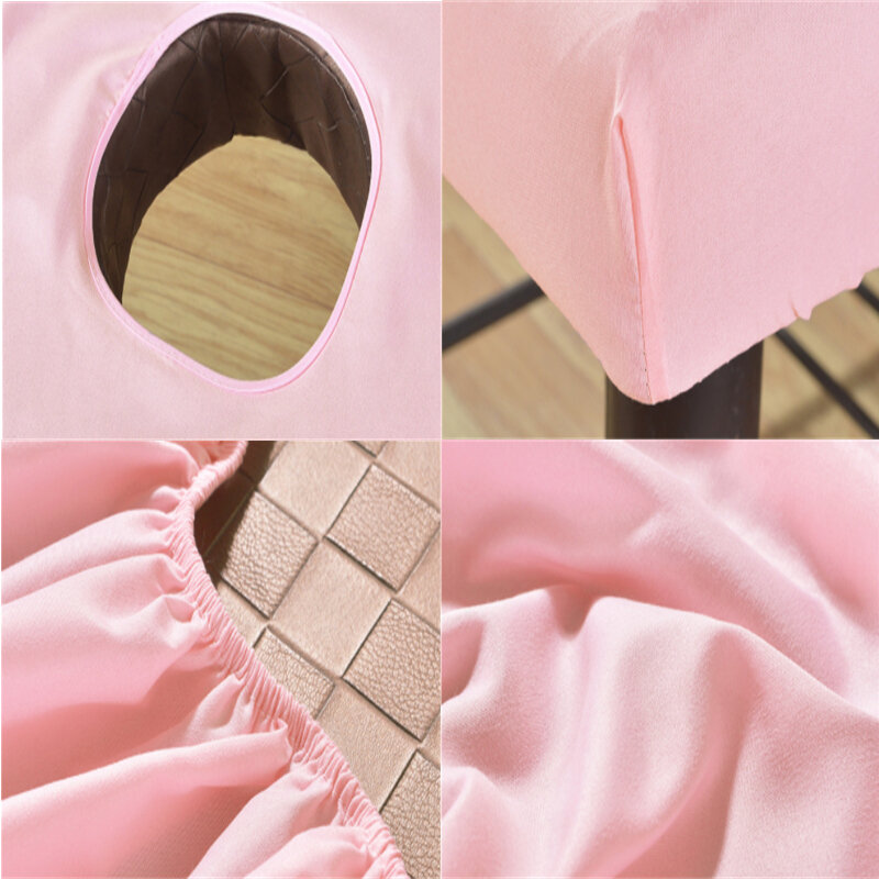 ベッド用の伸縮性のあるカバー,マッサージ用の純粋な色のマッサージテーブル,フェイスマスク付きのタンクトップ