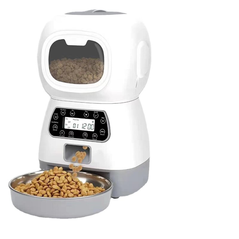 Alimentador inteligente Visual para mascotas, fuente de alimentación automática con temporizador, Wifi, llave, grabación de gatos, sensores para perros y gatos, 3,5 l