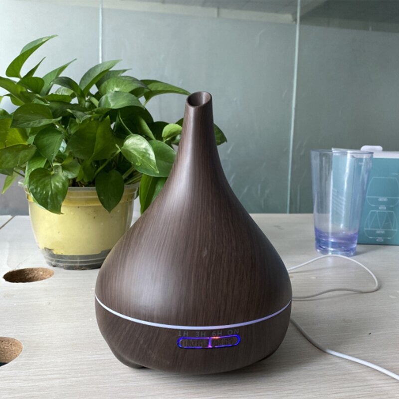 Essential Oil Diffuser,550Ml Wood Grain Ultrasonic Humidifier For Essential Oil Aromatherapy Diffuser With EU Plug